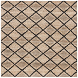 Safavieh Natural Fiber 6'-6" x 6'-6" Rug in Natural / Black
