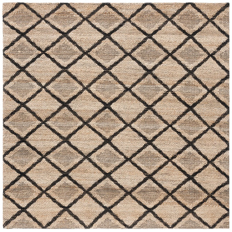 Safavieh Natural Fiber 6'-6" x 6'-6" Rug in Natural / Black