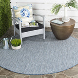 Safavieh Courtyard 10'-0" x 10'-0" Rug in Navy / Grey