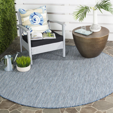 Safavieh Courtyard 10'-0" x 10'-0" Rug in Navy / Grey