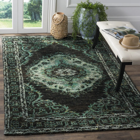 Safavieh Tangier 5'-0" x 8'-0" Rug in Chocolate / Aqua