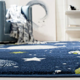Safavieh Carousel Kids 100 4'-0" x 6'-0" Rug in Navy / Ivory