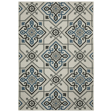 Oriental Weavers Torrey 004Y1 Beige/ Blue Rug - main flat