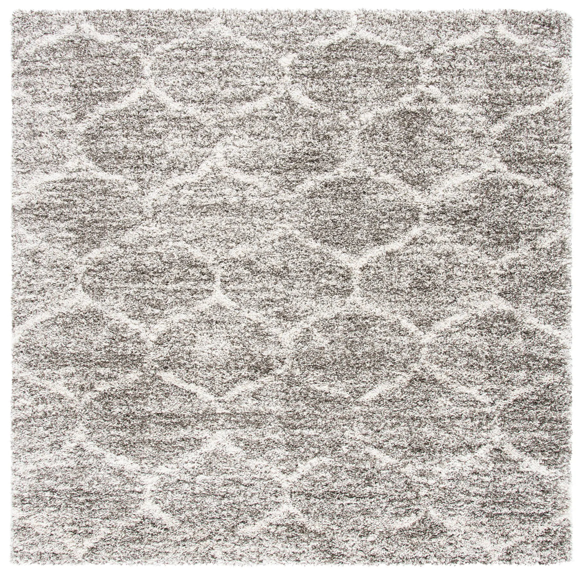 Safavieh Hudson Shag 7'-0" x 7'-0" Rug in Grey / Ivory