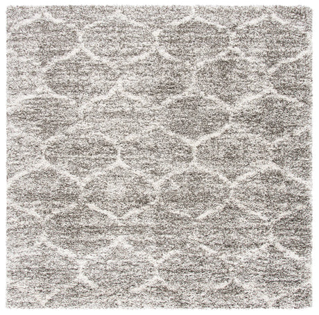 Safavieh Hudson Shag 7'-0" x 7'-0" Rug in Grey / Ivory