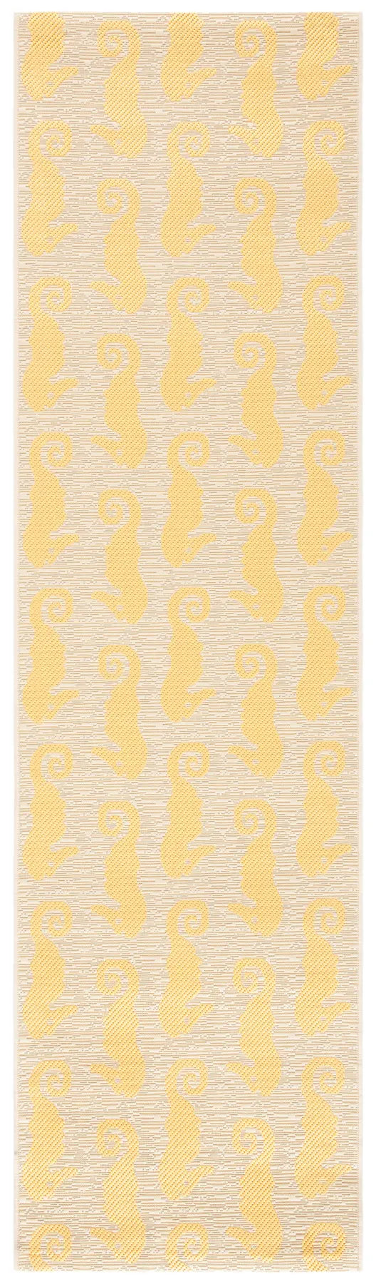 Safavieh Courtyard 2'-3" x 8'-0" Rug in Beige / Yellow