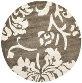 Safavieh Florida Shag 6'-7" x 6'-7" Rug in Smoke / Beige