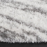 Safavieh Tahoe Shag 6'-7" x 6'-7" Rug in Ivory / Dark Grey