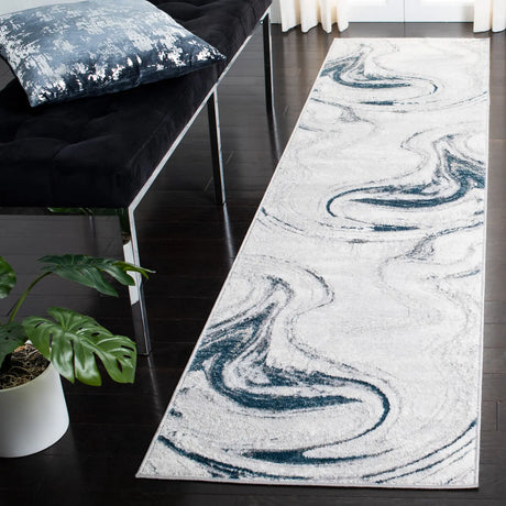 Safavieh Orchard 2'-2" x 9'-0" Rug in Grey / Blue
