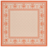 Safavieh Courtyard 6'-7" x 6'-7" Rug in Natural / Terra