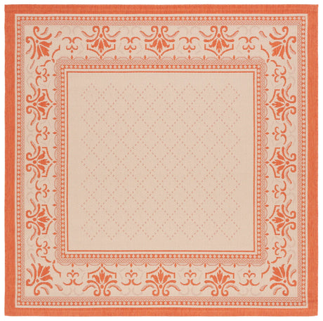 Safavieh Courtyard 6'-7" x 6'-7" Rug in Natural / Terra