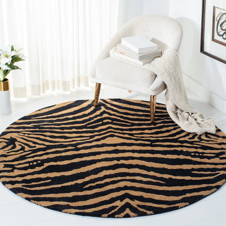 Safavieh Soho 6'-0" x 6'-0" Rug in Black / Brown