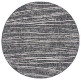 Safavieh Courtyard 6'-7" x 6'-7" Rug in Black / Ivory