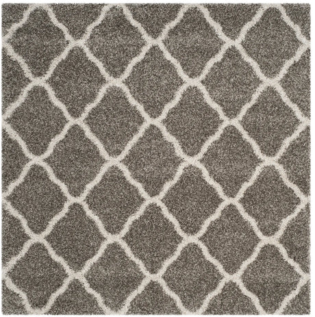 Safavieh Hudson Shag 7'-0" x 7'-0" Rug in Grey / Ivory