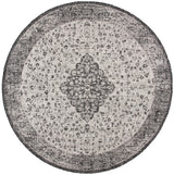 Safavieh Courtyard 6'-7" x 6'-7" Rug in Black / Grey