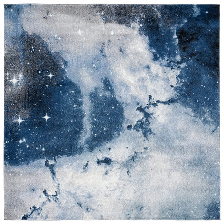 Safavieh Galaxy 6'-7" x 6'-7" Rug in Blue / Ivory