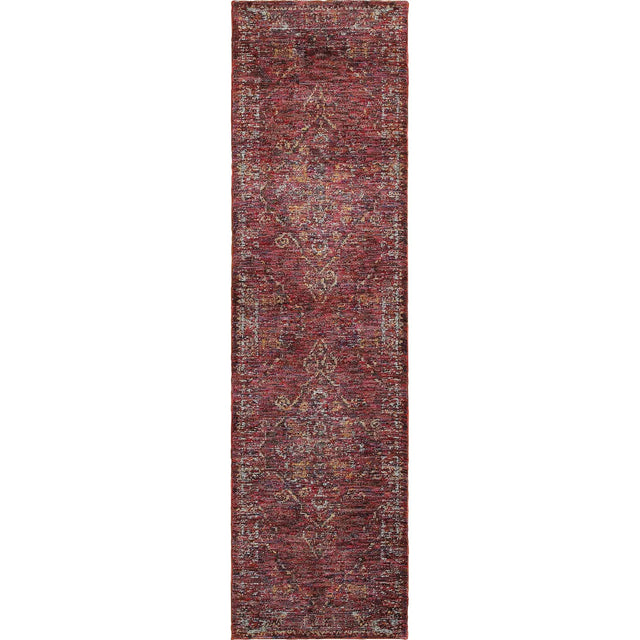 Oriental Weavers Sphinx Andorra 7135E Red/Gold Rugs - runner