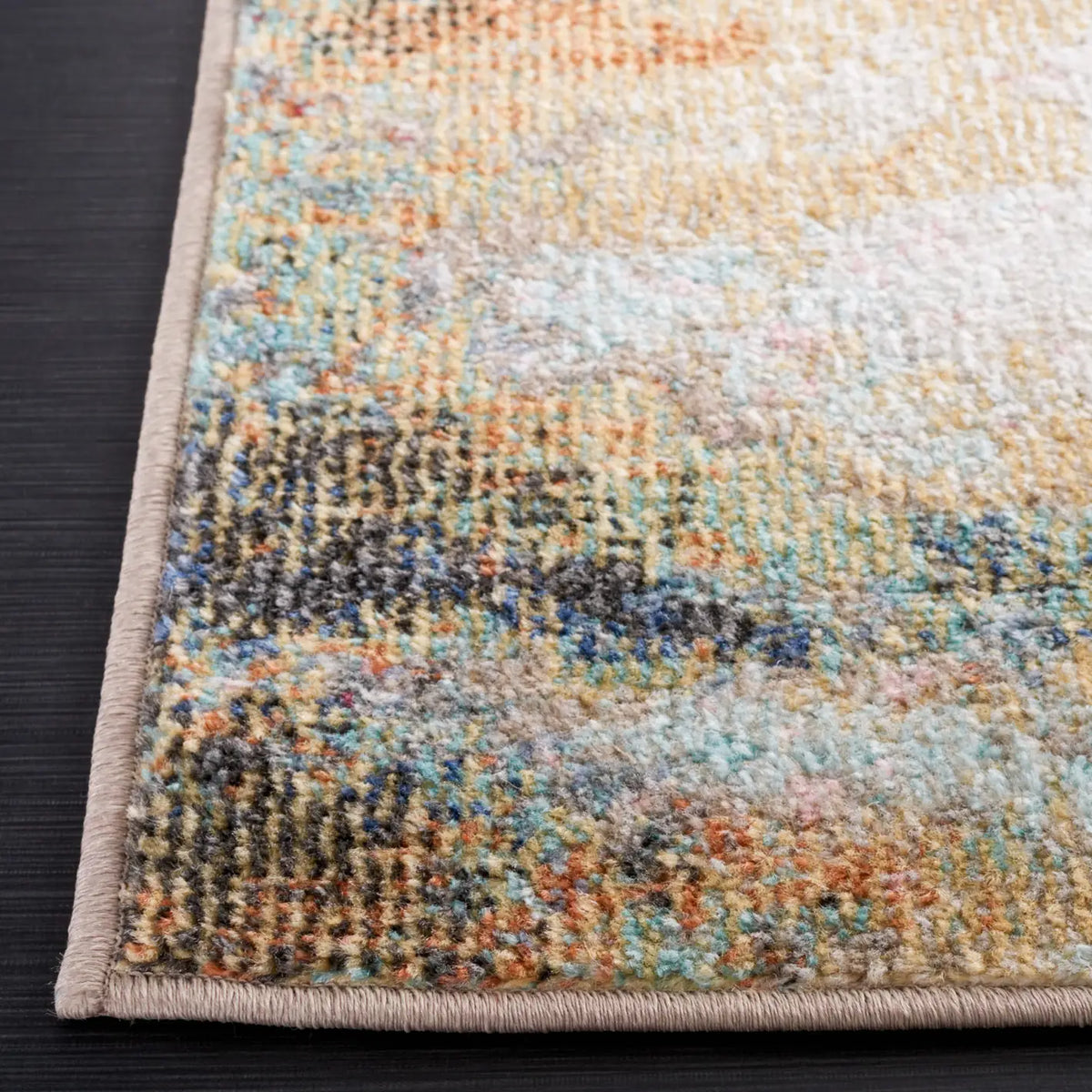 Safavieh Phoenix 500 4'-5" x 6'-5" Rug in Rust Blue / Ivory