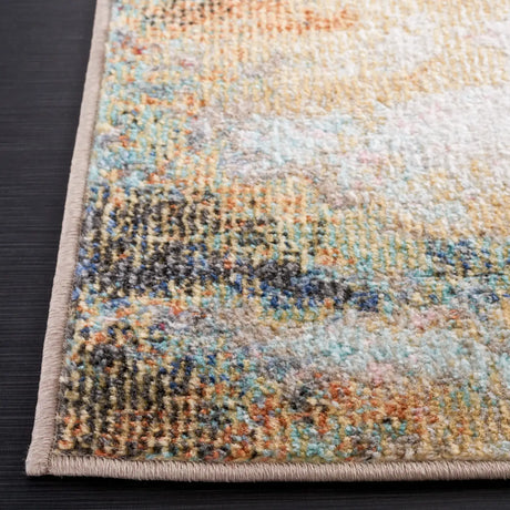 Safavieh Phoenix 500 4'-5" x 6'-5" Rug in Rust Blue / Ivory