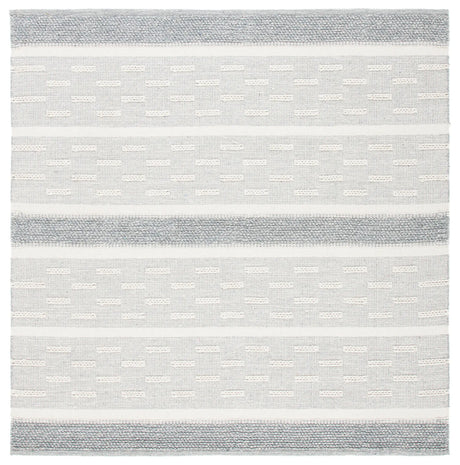 Safavieh Striped Kilim 7'-0" x 7'-0" Rug in Ivory / Grey