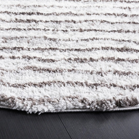 Safavieh Berber Shag 7'-0" x 7'-0" Rug in Grey / Dark Grey