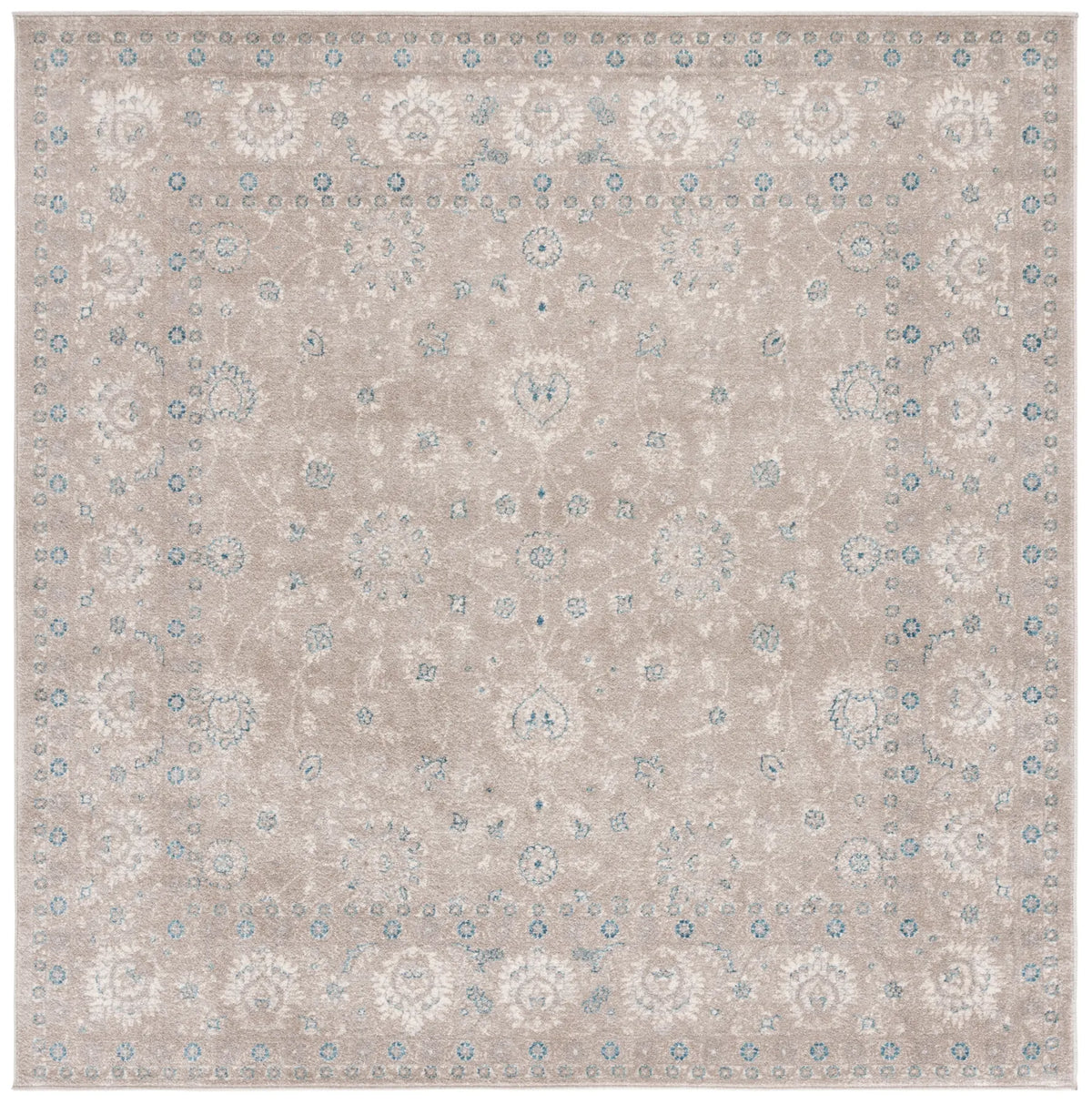 Safavieh Sofia 6'-7" x 6'-7" Rug in Tan / Blue