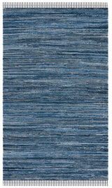 Safavieh Rag Rug 4'-0" x 6'-0" Rug in Blue / Black