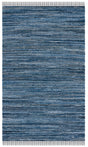 Safavieh Rag Rug 4'-0" x 6'-0" Rug in Blue / Black