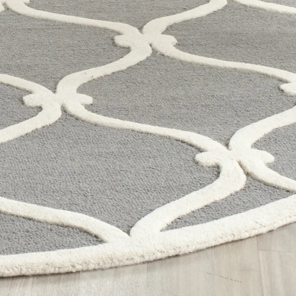 Safavieh Cambridge 6'-0" x 6'-0" Rug in Dark Grey / Ivory