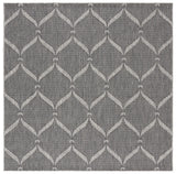Safavieh Beach House 6'-7" x 6'-7" Rug in Charcoal / Grey
