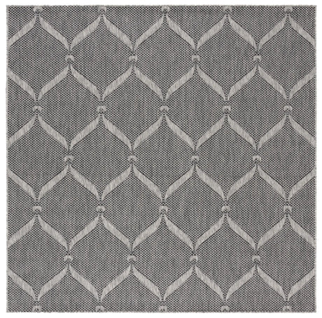 Safavieh Beach House 6'-7" x 6'-7" Rug in Charcoal / Grey