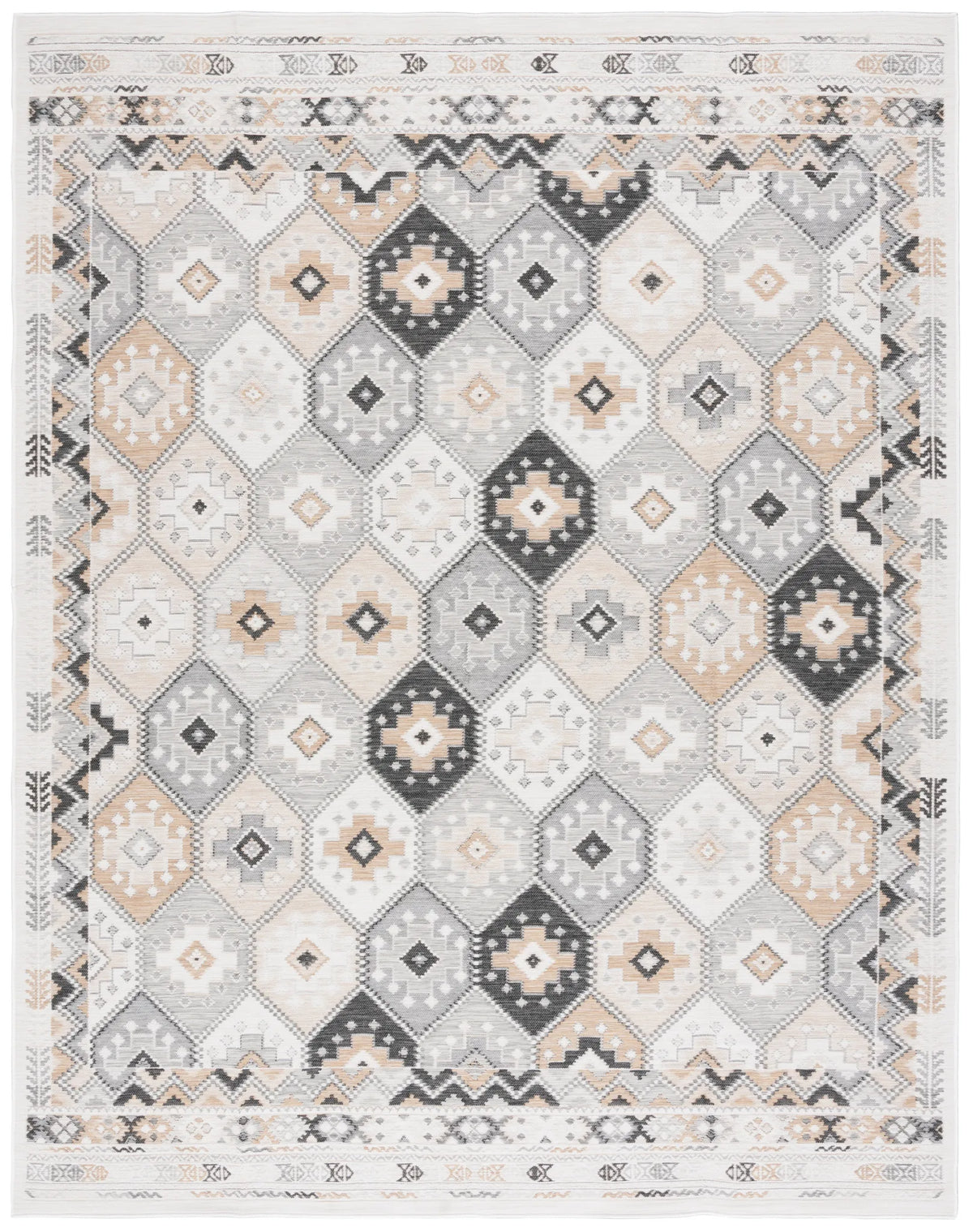 Safavieh Sunrise 8'-0" x 10'-0" Rug in Ivory / Grey Black
