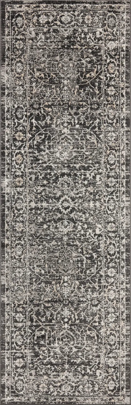 Loloi Odette Odt-01 Charcoal/Silver Rug - runner flat