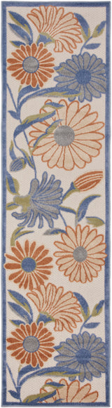 Nourison Aloha ALH33 Machine Made Beige, Multicolor Rug