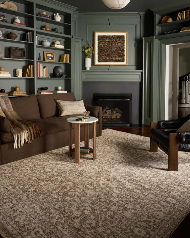 Loloi Newman NEW-02 Dark Taupe / Natural Rug - room scene 3