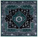 Safavieh Vintage Hamadan 6'-7" x 6'-7" Rug in Green / Black