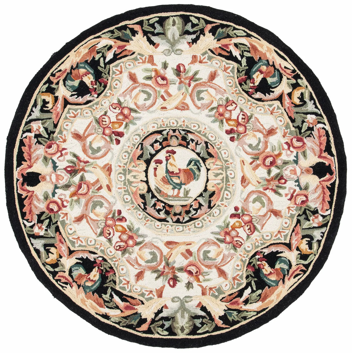 Safavieh Chelsea 5'-6" x 5'-6" Rug in Ivory / Black