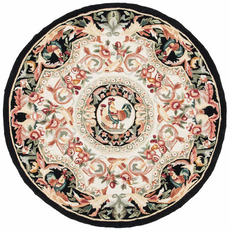 Safavieh Chelsea 5'-6" x 5'-6" Rug in Ivory / Black