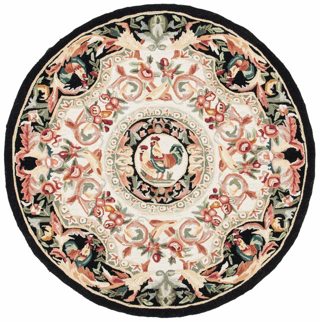 Safavieh Chelsea 5'-6" x 5'-6" Rug in Ivory / Black
