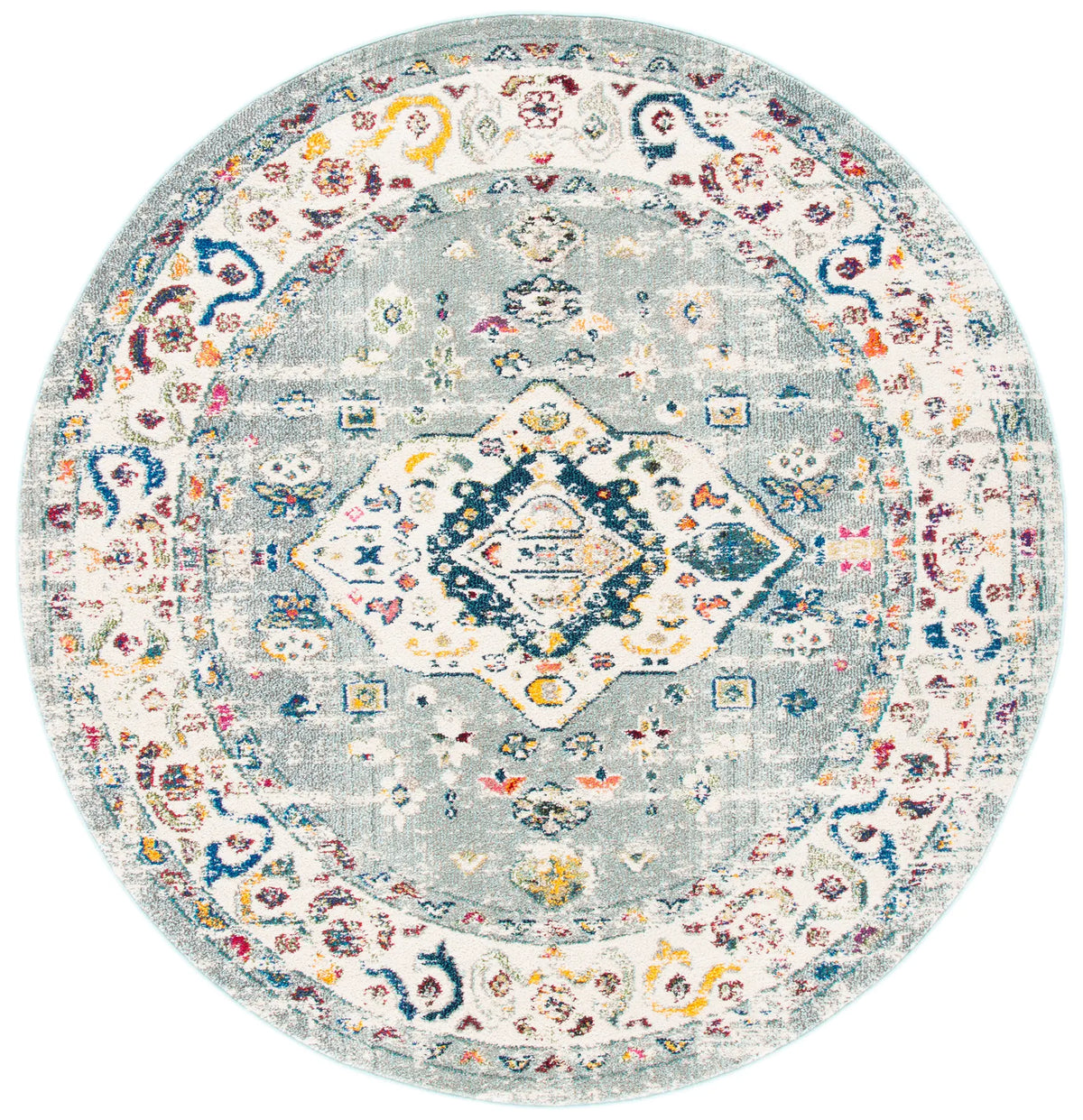 Safavieh Madison 6'-7" x 6'-7" Rug in Grey / Ivory