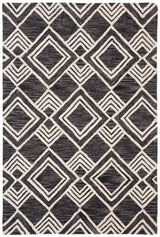 Safavieh Micro-Loop 4'-0" x 6'-0" Rug in Charcoal / Ivory