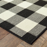 Oriental Weavers Sphinx Marina 1932K Black / Ivory Rugs - corner detail