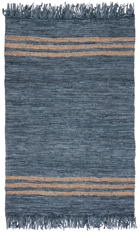 Safavieh Vintage Leather 4'-0" x 6'-0" Rug in Grey / Beige