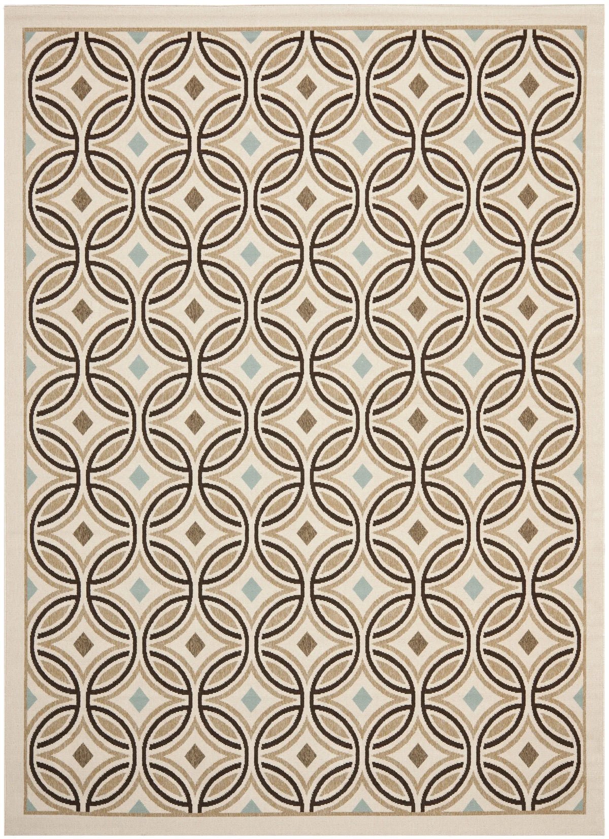 Safavieh Veranda 8'-0" x 11'-0" Rug in Cream / Chocolate