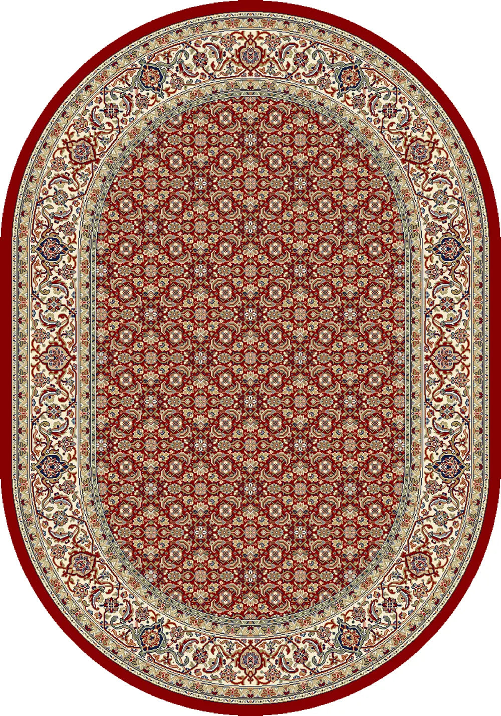 Dynamic Rugs Ancient Garden 57011 Red / Ivory Rugs - Oval