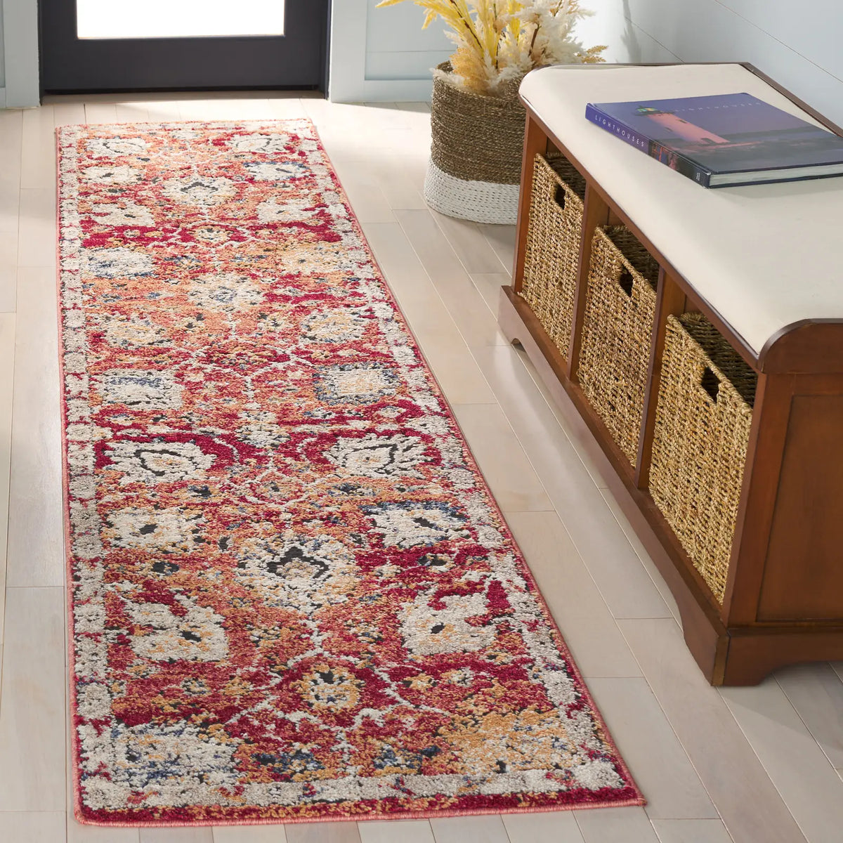 Safavieh Luna 2'-2" x 9'-0" Rug in Red / Rust