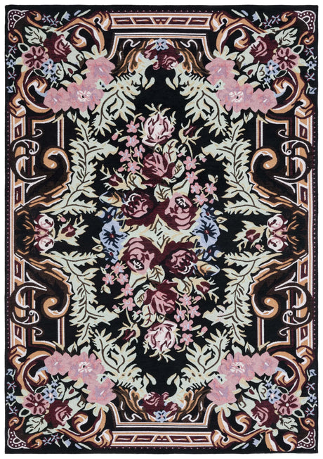 Safavieh Easy Care 4'-0" x 6'-0" Rug in Black / Pink