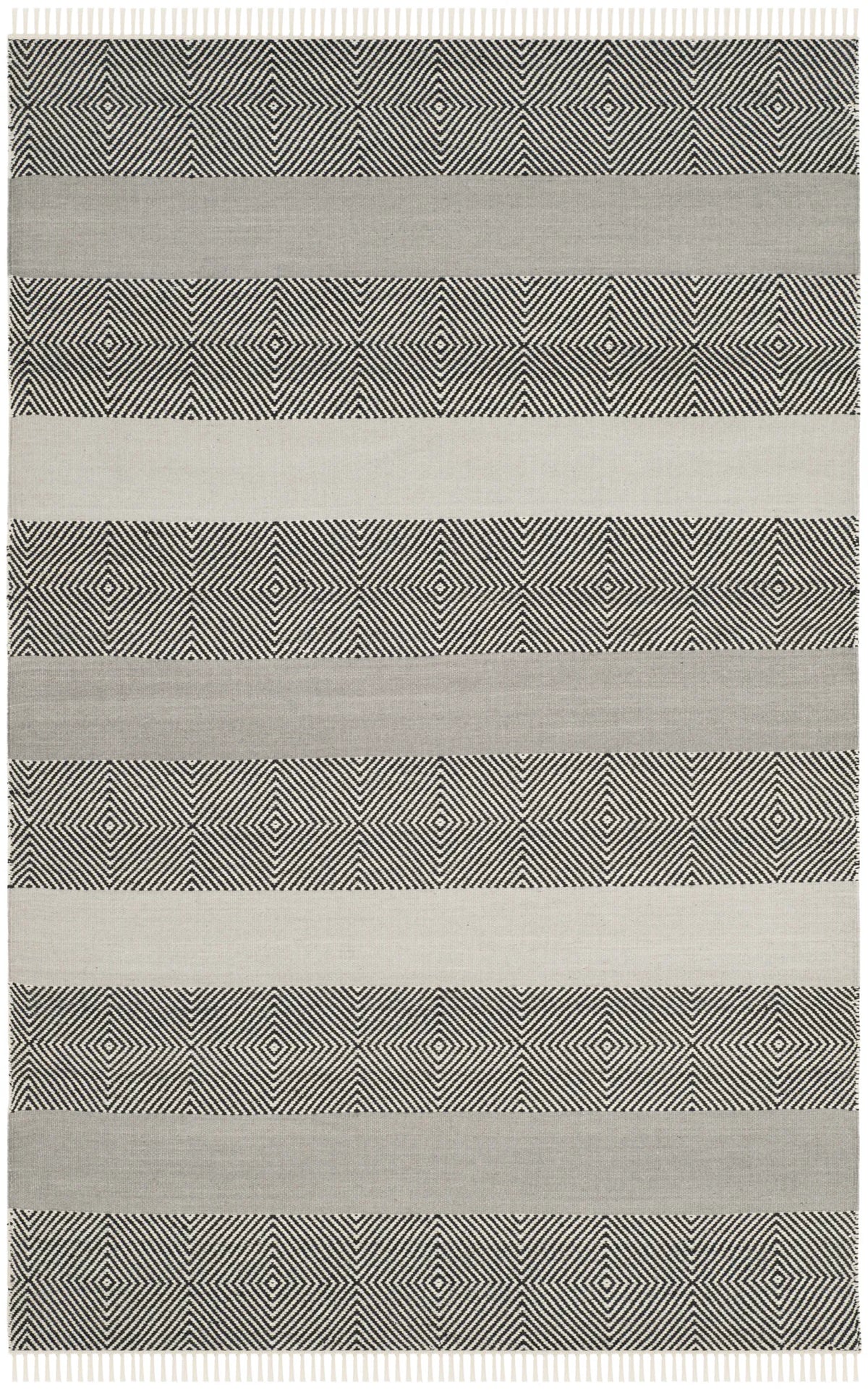Safavieh Kilim 4'-0" x 6'-0" Rug in Grey / Black