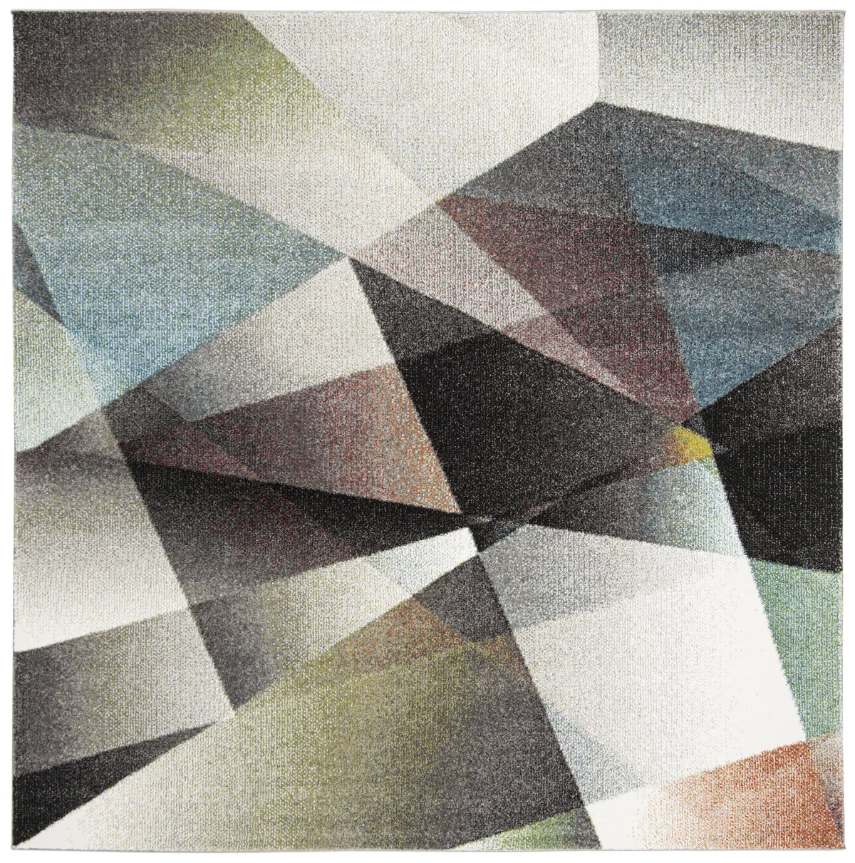 Safavieh Porcello 6'-7" x 6'-7" Rug in Grey / Multi