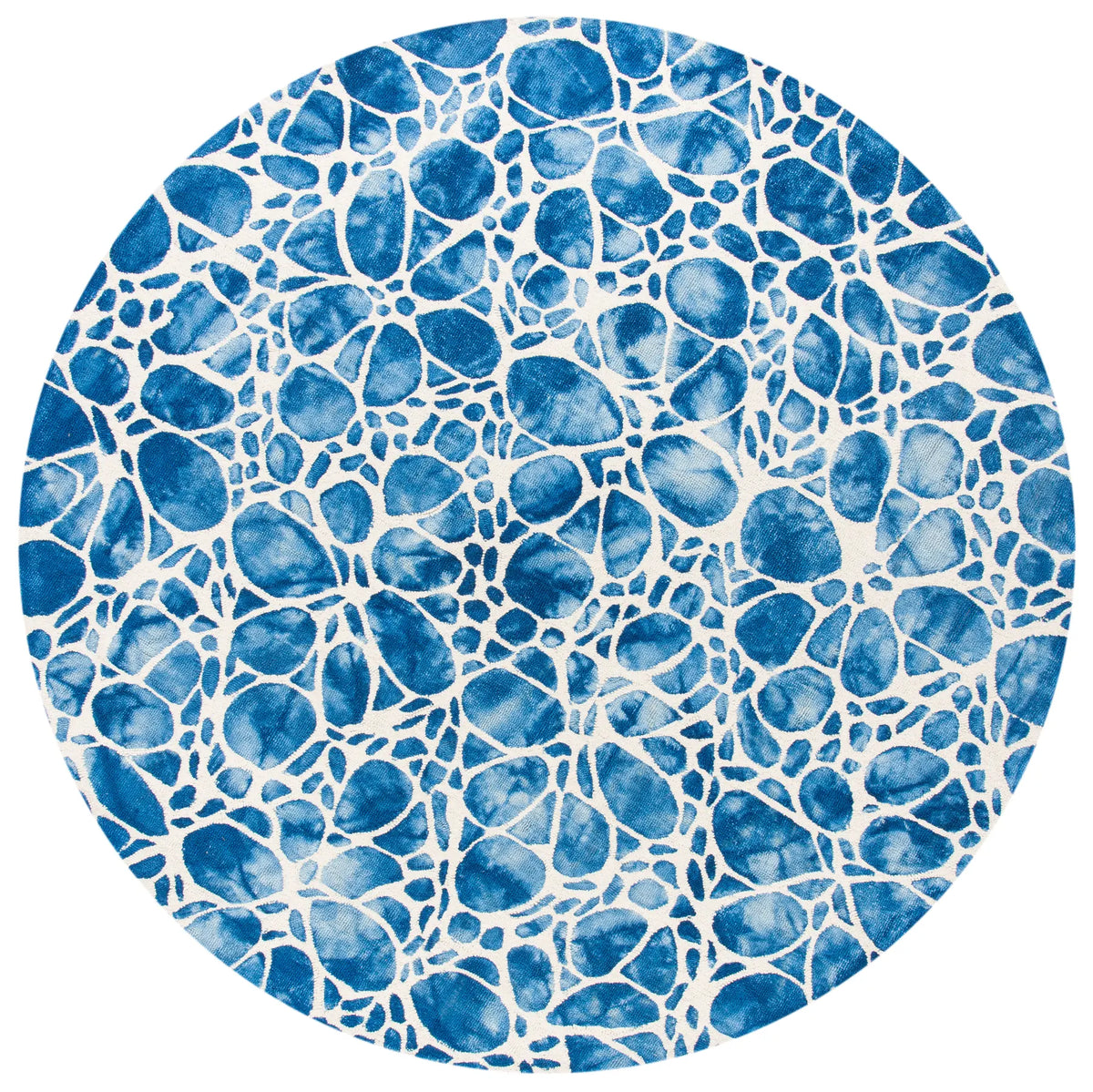 Safavieh Dip Dye 7'-0" x 7'-0" Rug in Ivory / Blue